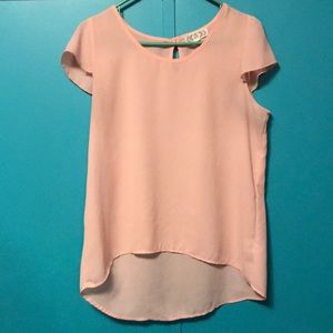 Light pink short sleeve blouse